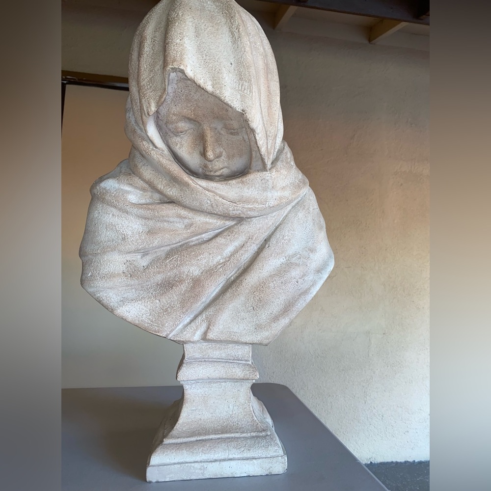 Vintage Jean-Antoine Houdon "Winter" Bust by Austin Productions Sculpture Large
